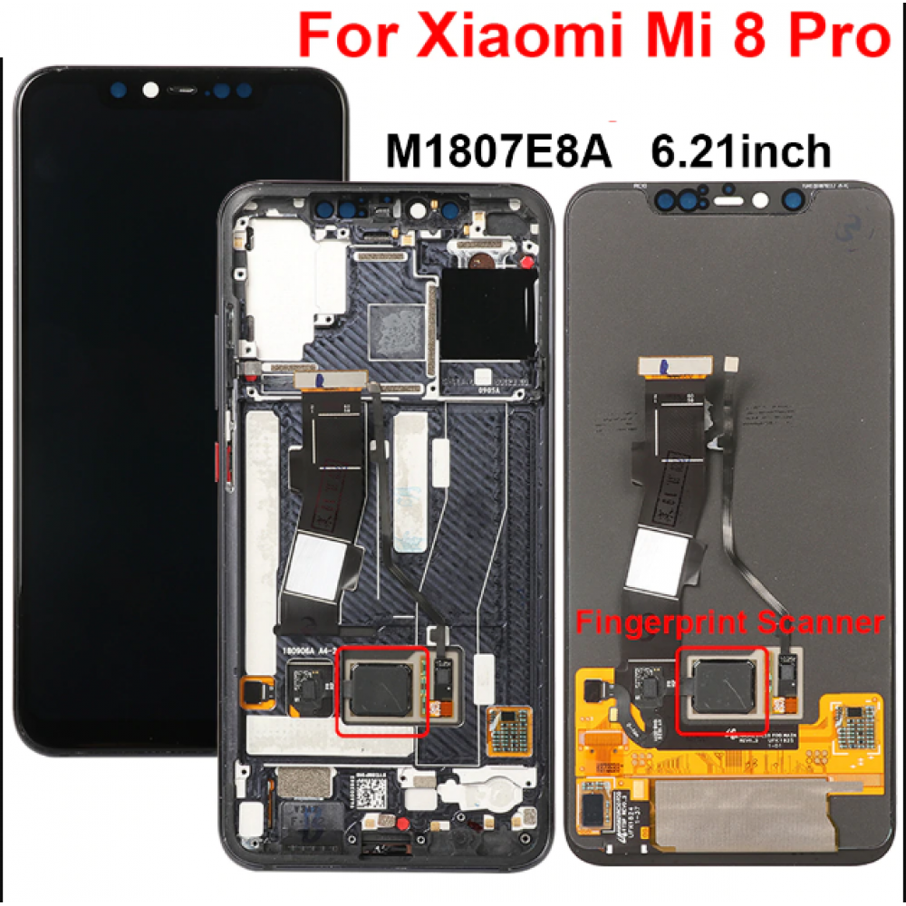 Xiaomi Mi 8 Pro M1807E8A Lcd Ekran Dokunmatik Komple Panel