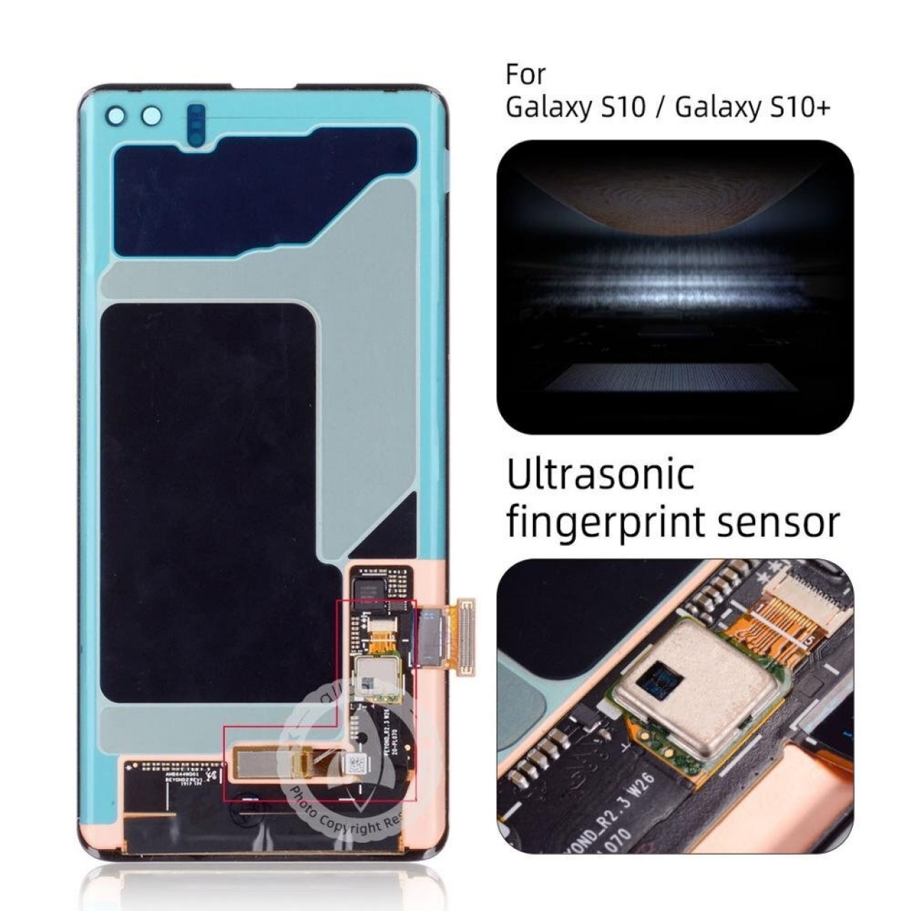 Samsung G977 S10+ S10 Plus Home Button Fingerprint Touch Id Sensor Connector Flex Cable