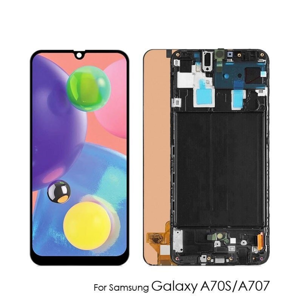 Samsung Galaxy A707 A70S Lcd Ekran Dokunmatik Komple Panel Çıtalı Oled