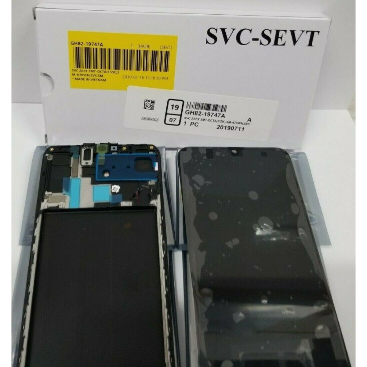 Samsung Galaxy A707 A70S Lcd Ekran Dokunmatik Komple Panel Çıtalı Oled