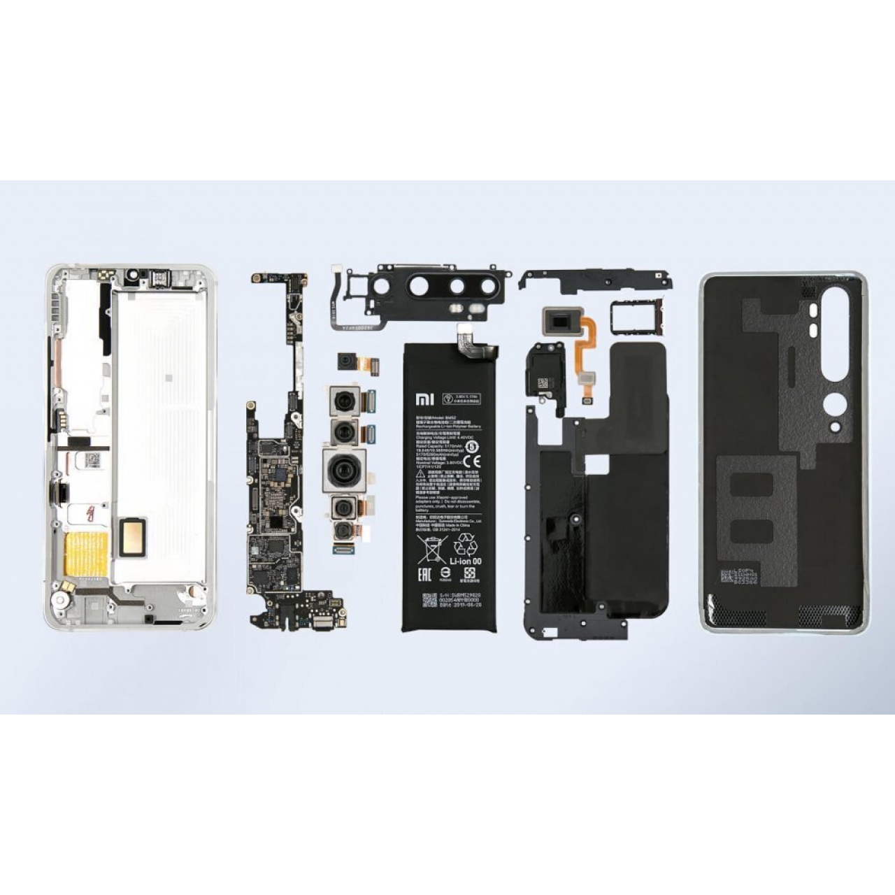 Xıaomi Mi Note 10 Pro M1910F4S Lcd Ekran Dokunmatik Komple Panel Servis Orjinal