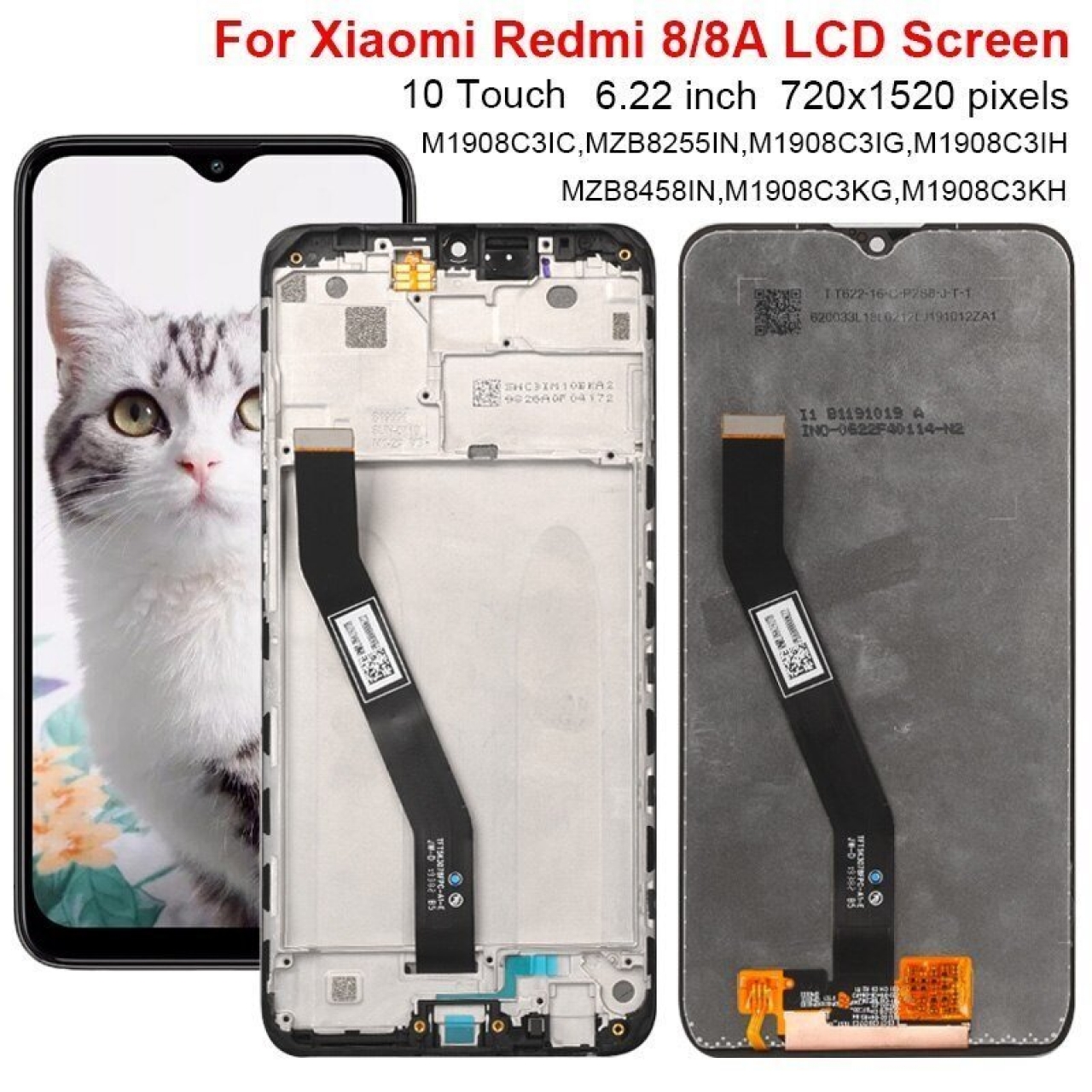 Xiaomi Mi Redmi 8A M1908C3KG Lcd Ekran Dokunmatik Komple Panel Revize