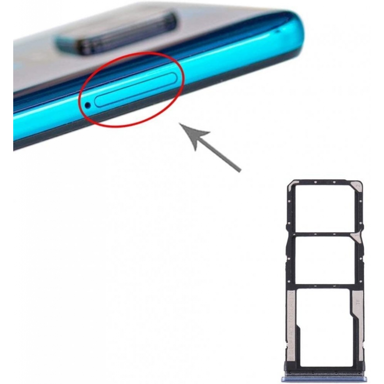 Xıaomi Redmi Note 9 Pro M2003J6B2G Sim Aparatı Demiri Tepsisi Tray Slot