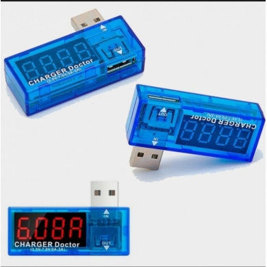 USB Tester USB Voltmetre Ampermetre Akım Ölçer Led Göstergeli
