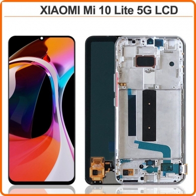 Xiaomi Mi 10 Lite M2002J9G Lcd Ekran Dokunmatik Komple Panel Çıtalı