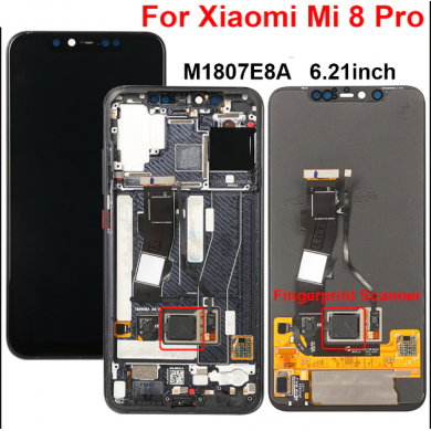 Xiaomi Mi 8 Pro M1807E8A Lcd Ekran Dokunmatik Komple Panel Çıtalı